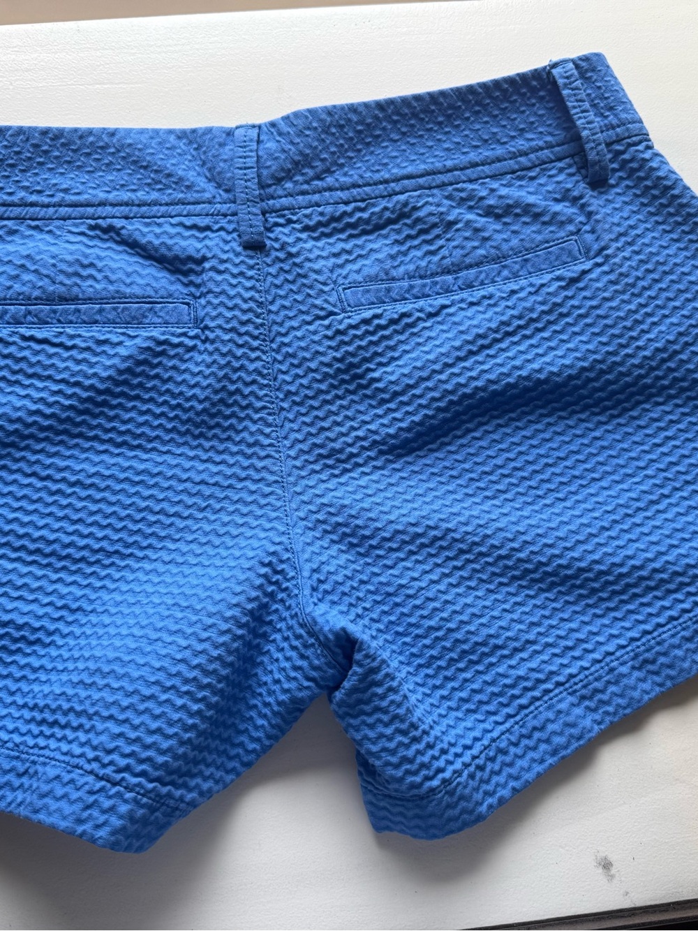 Lilly Pulitzer Royal Blue Textured High-Waist Shorts - Picture 2 of 5